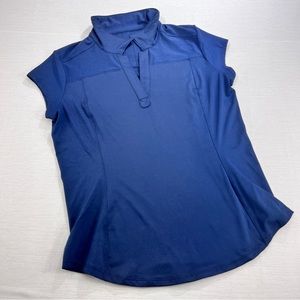Athleta Navy Cap Sleeve Top